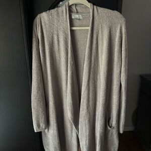 Barefoot Dreams Taupe Open Cardigan